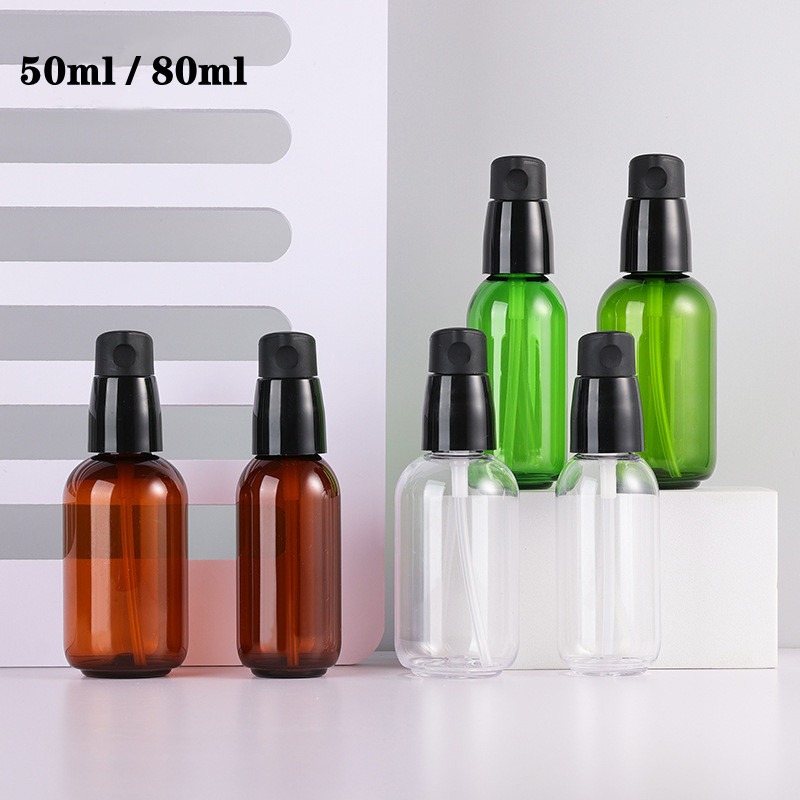 Luxury Skincare Packaging - Botol Plastik PET Hijau Bening Coklat